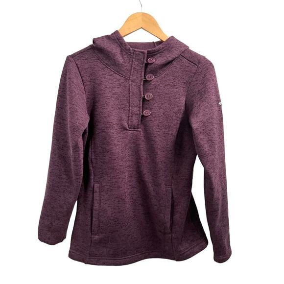 COLUMBIA Heathered Purple Women's Fleece Women's Size Small - Picture 1 of 8